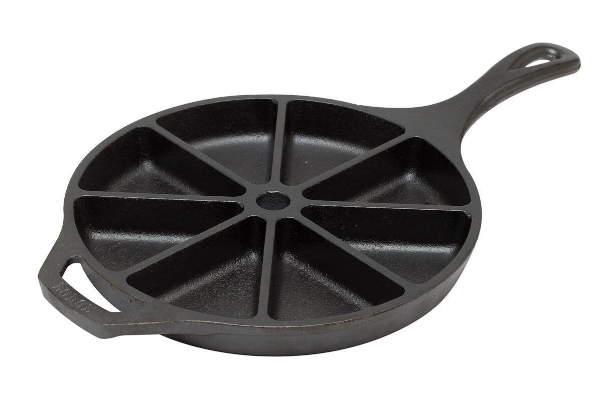Lodge Lodge Wedge Pan ø 23 Cm 8 Punten Gietijzer Zwart