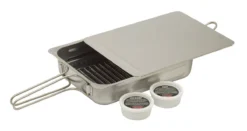 Camerons Rookoven 38 X 28 Cm Rvs Met 2 Bakjes Rookhout