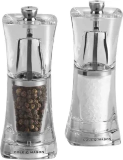 Cole & Mason Crystal Peper- En Zoutmolen 12,5 Cm Kunststof 2-delig