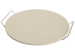 Oldenhof Pizzasteen Met Houder ø 32,5 Cm Keramiek