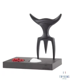 Tridens Onyx Limited Edition Vleesvork En Basis Rvs En Paperstone